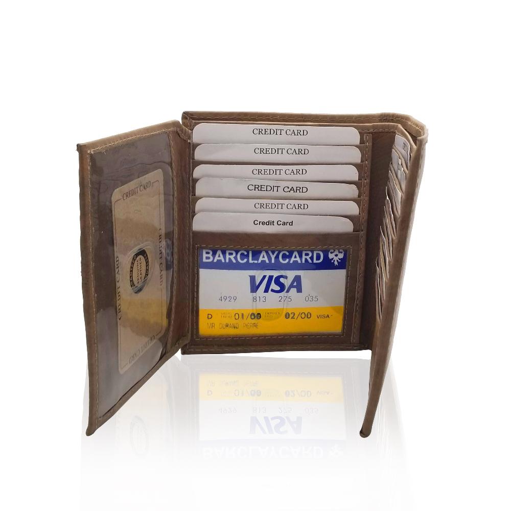 Men's Solid Brown Convertible Wallet - S'roushaa