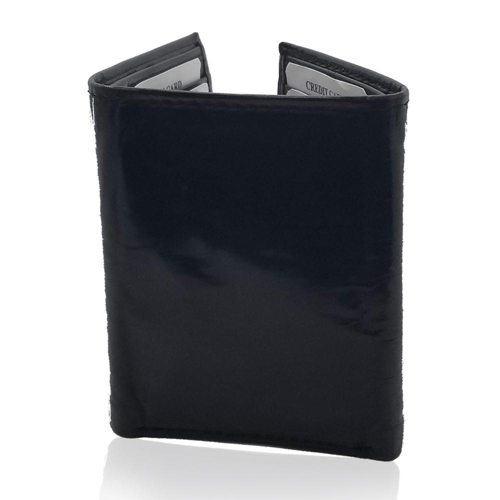 Men's Slim Black Tri-fold Wallet - S'roushaa