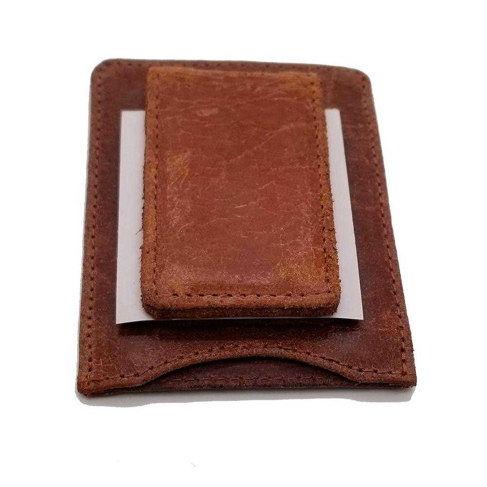 Brown Pure Leather Money Clipper - S'roushaa