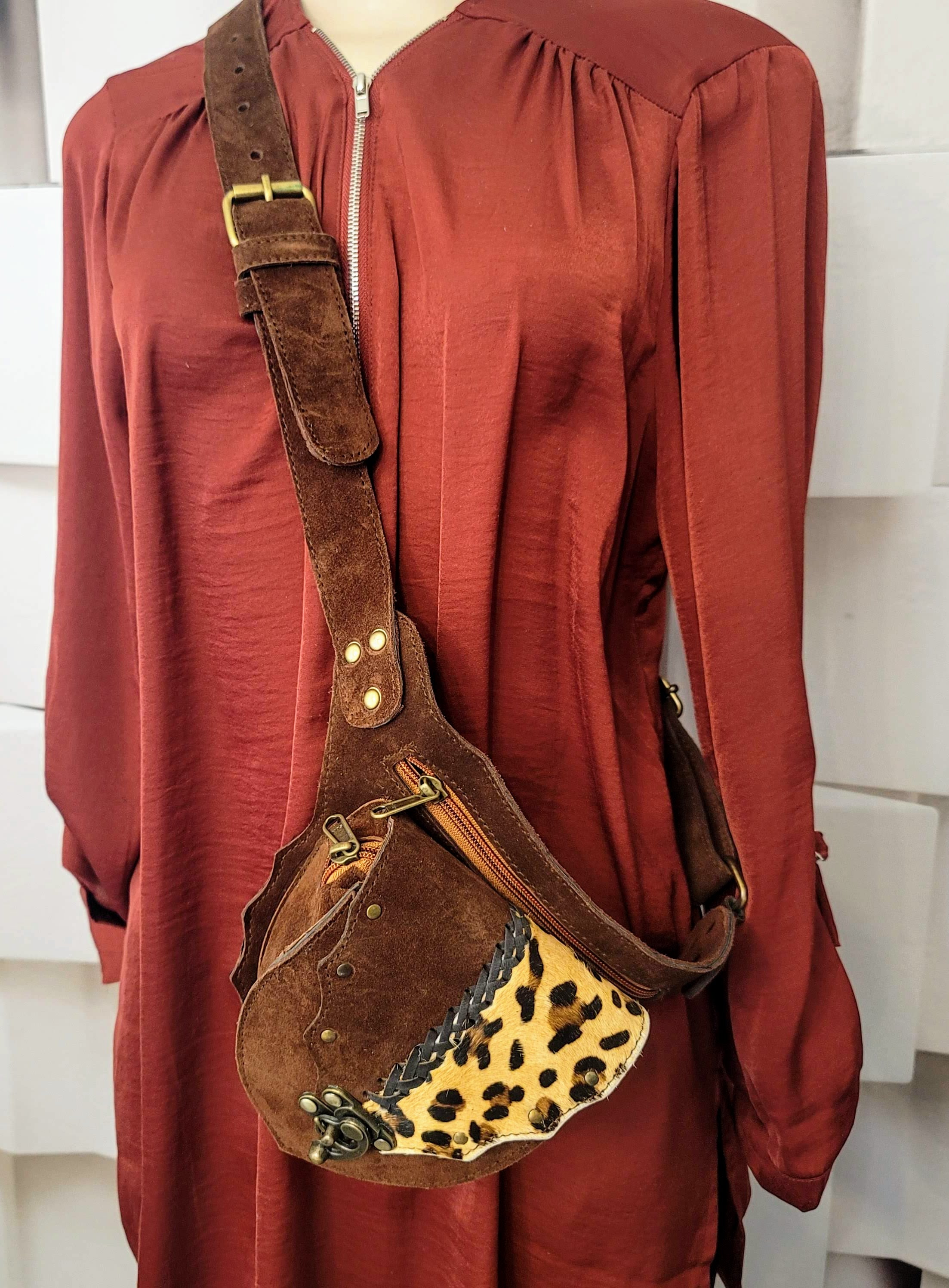 Genuine Leather Fanny Pack, Shoulder Bags