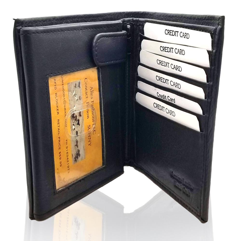 Black-Genuine-Leather-Two-Fold-Wallet