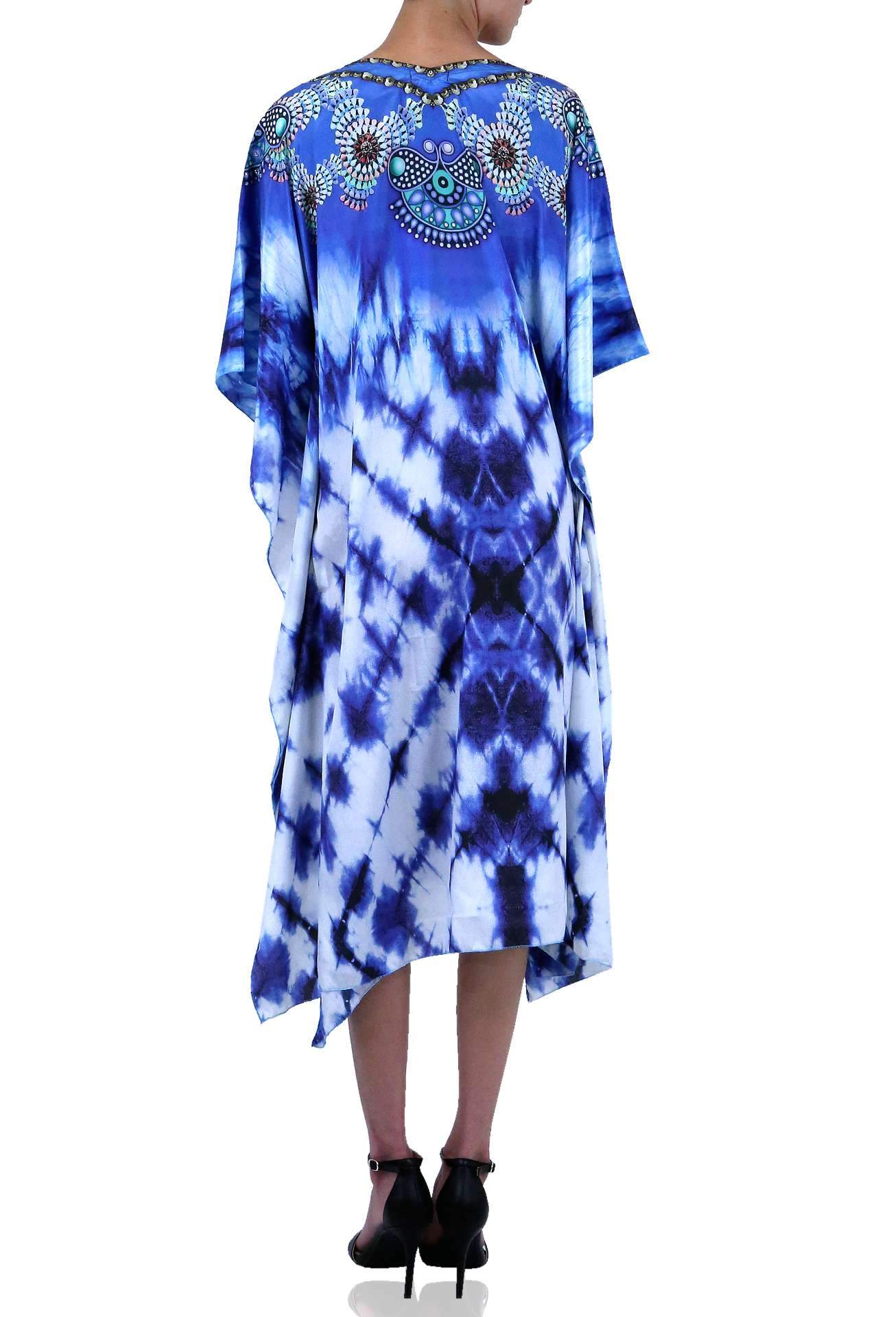 Blue-Kaftan-Dress-For-Womens