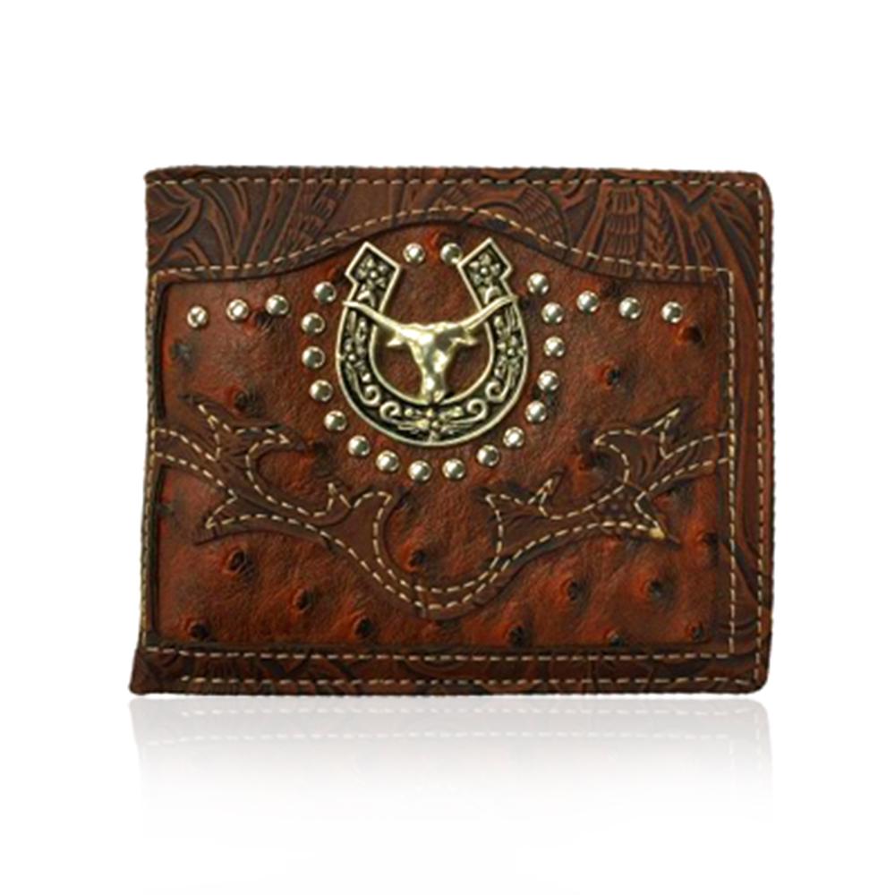 Brown-Embellished-Pure-Leather-Bifold-Wallet-For-Mens