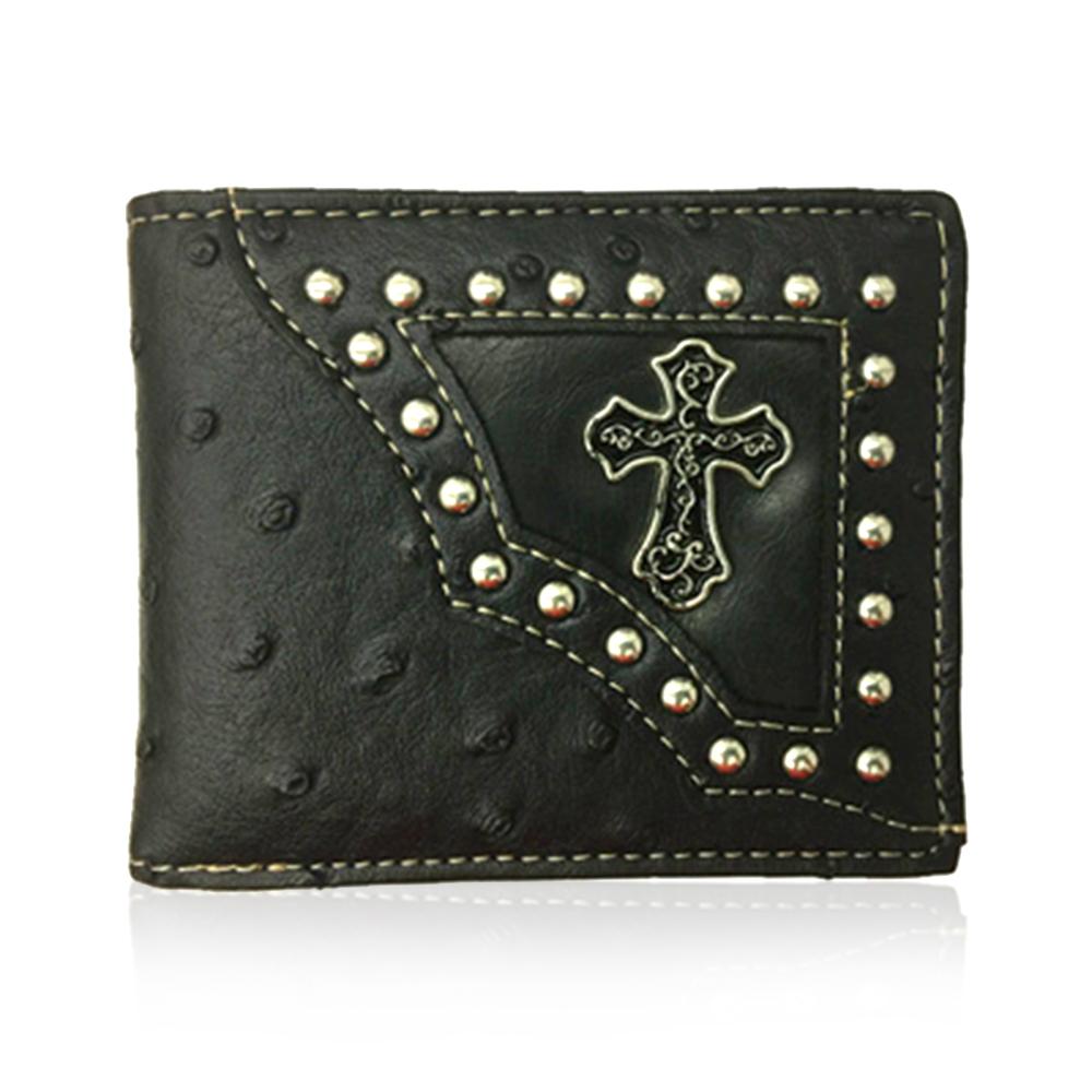 Black-Embellished-Pure-Leather-Wallet