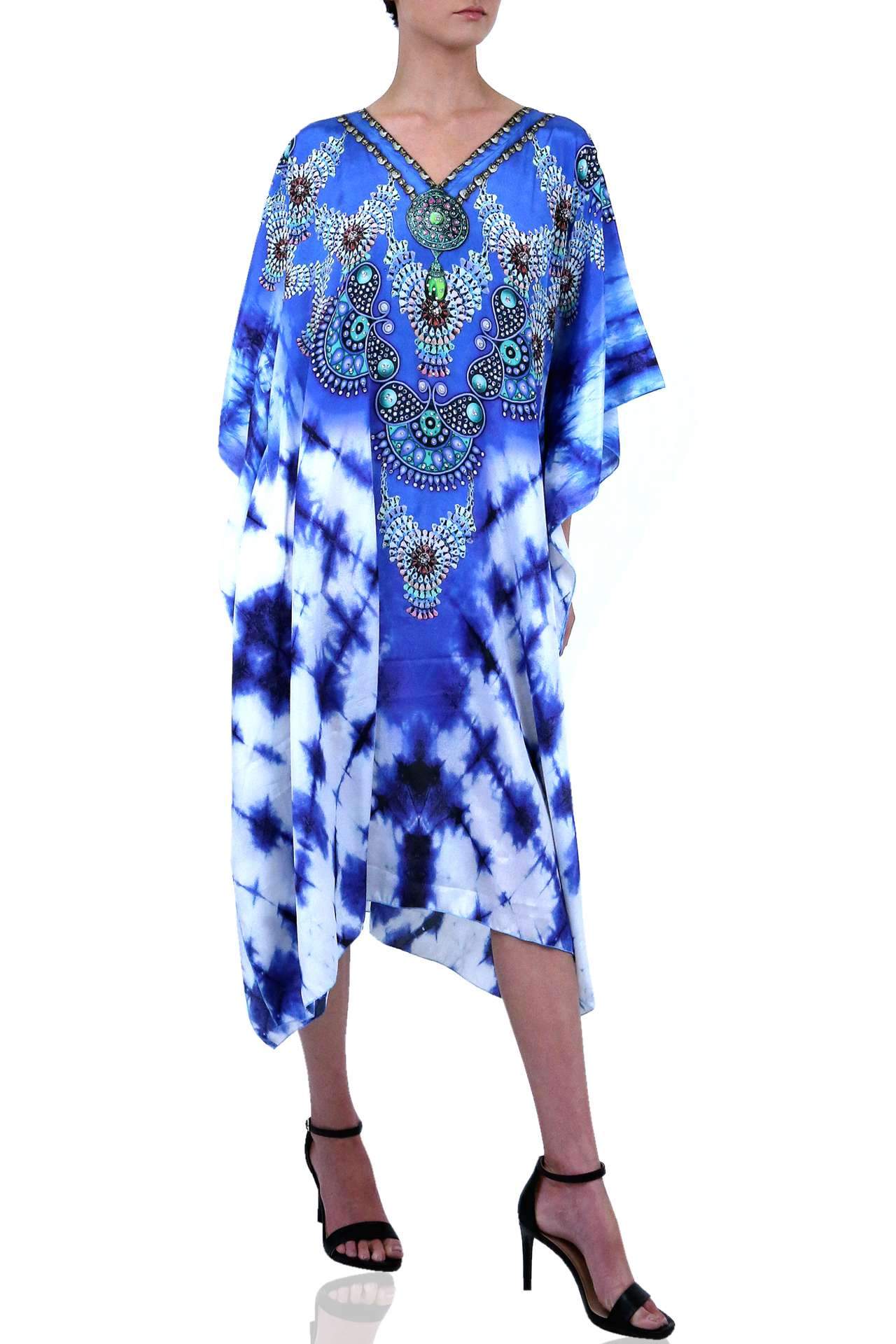 Designer-Blue-Kaftan-Dress-For-Women