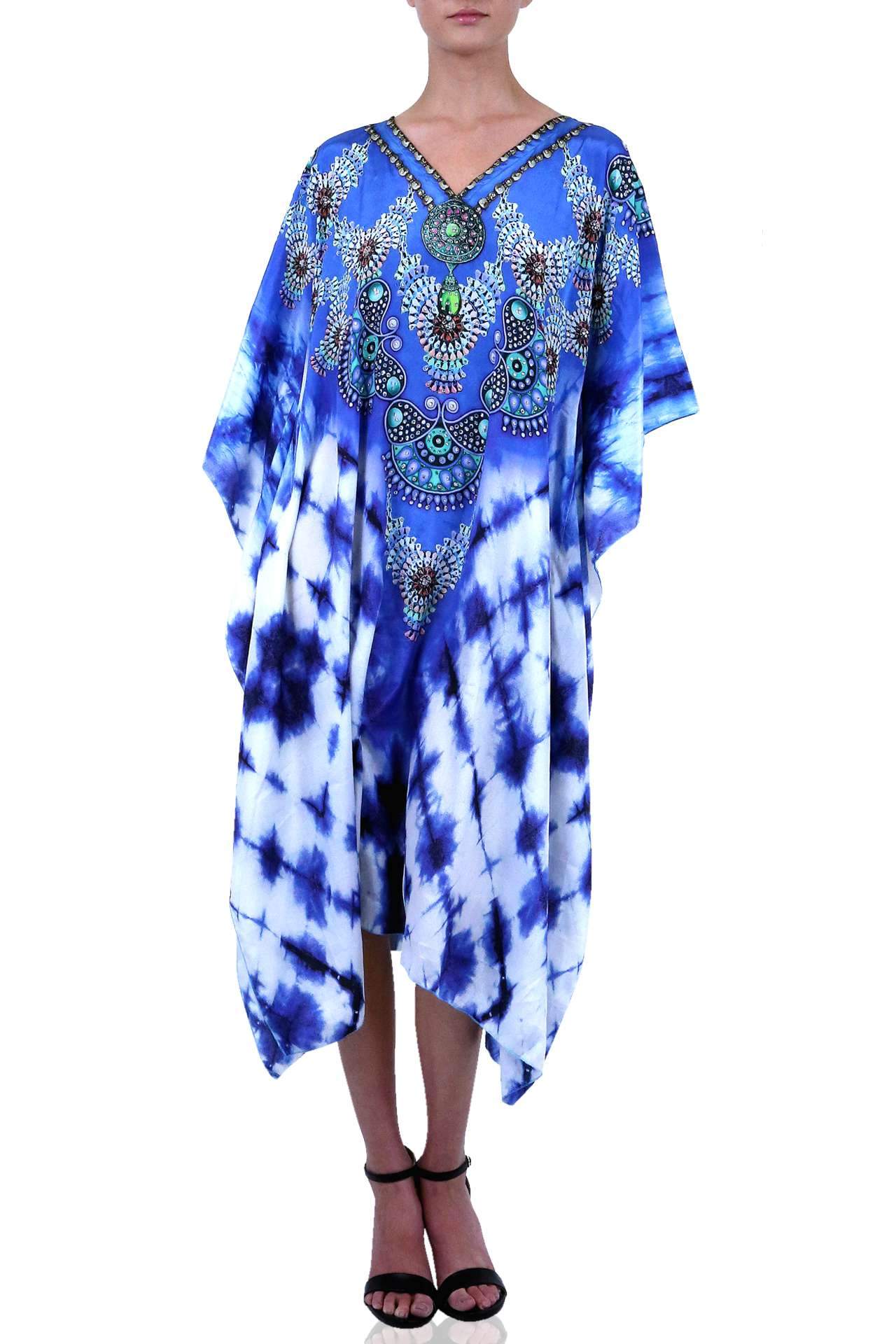 Blue-Kaftan-Dress