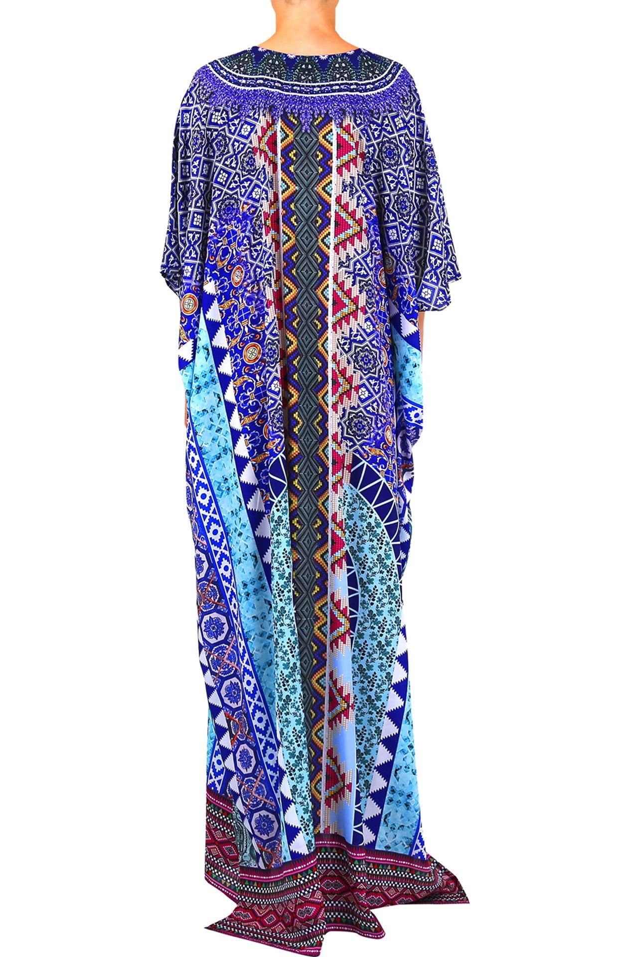 Designer-Long-Kaftan-Dress-In-Blue