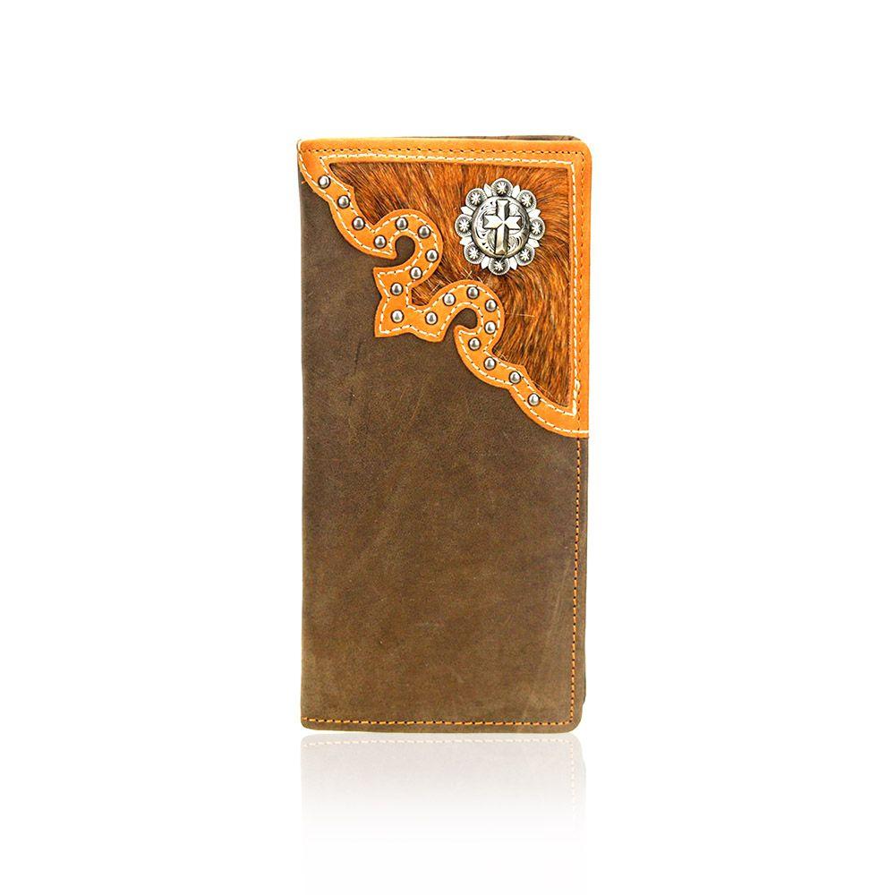 Western Pure Leather Bifold Embellished Men's Wallet - S'roushaa