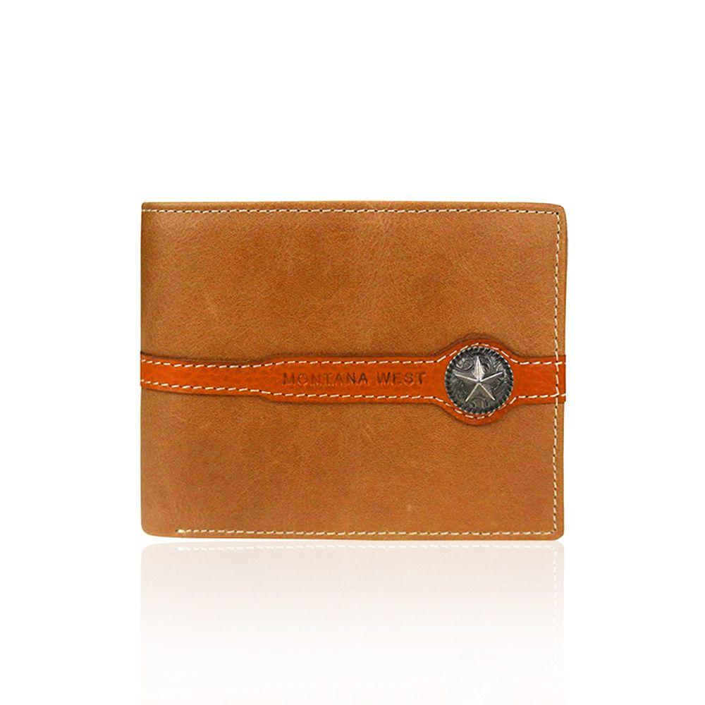 Genuine-Leather-Lone-Star-Collection-Men's-Wallet-Light-Brown