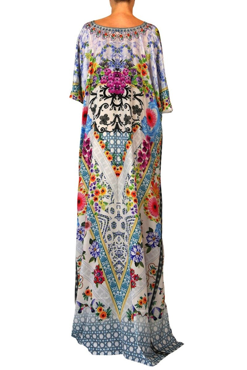 Long-Kaftan-Dress-In-Floral-Print-Design