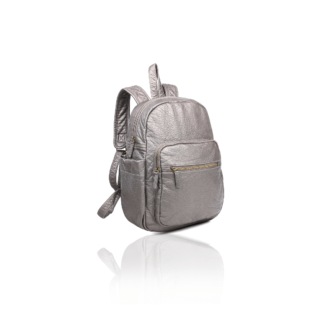 Leather-Backpack-Silver