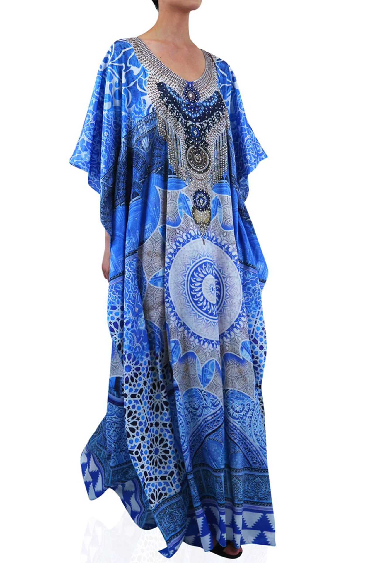 Designer-Kaftan-Dress-In-Blue