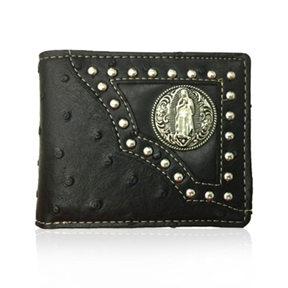 Mens-Black-Embellished-Pure-Leather-Wallet