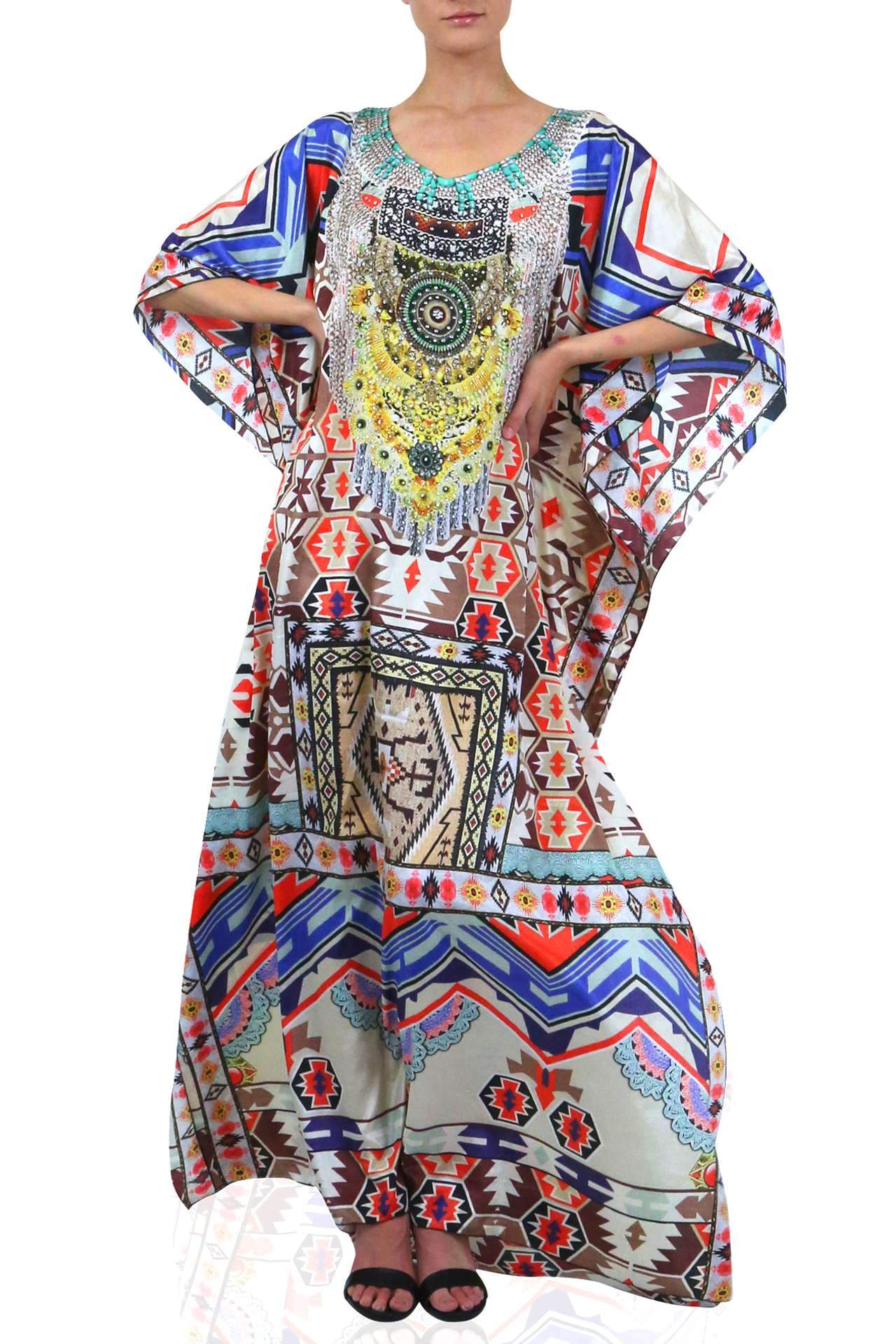 Printed-Designer-Long-Kaftan-Dress