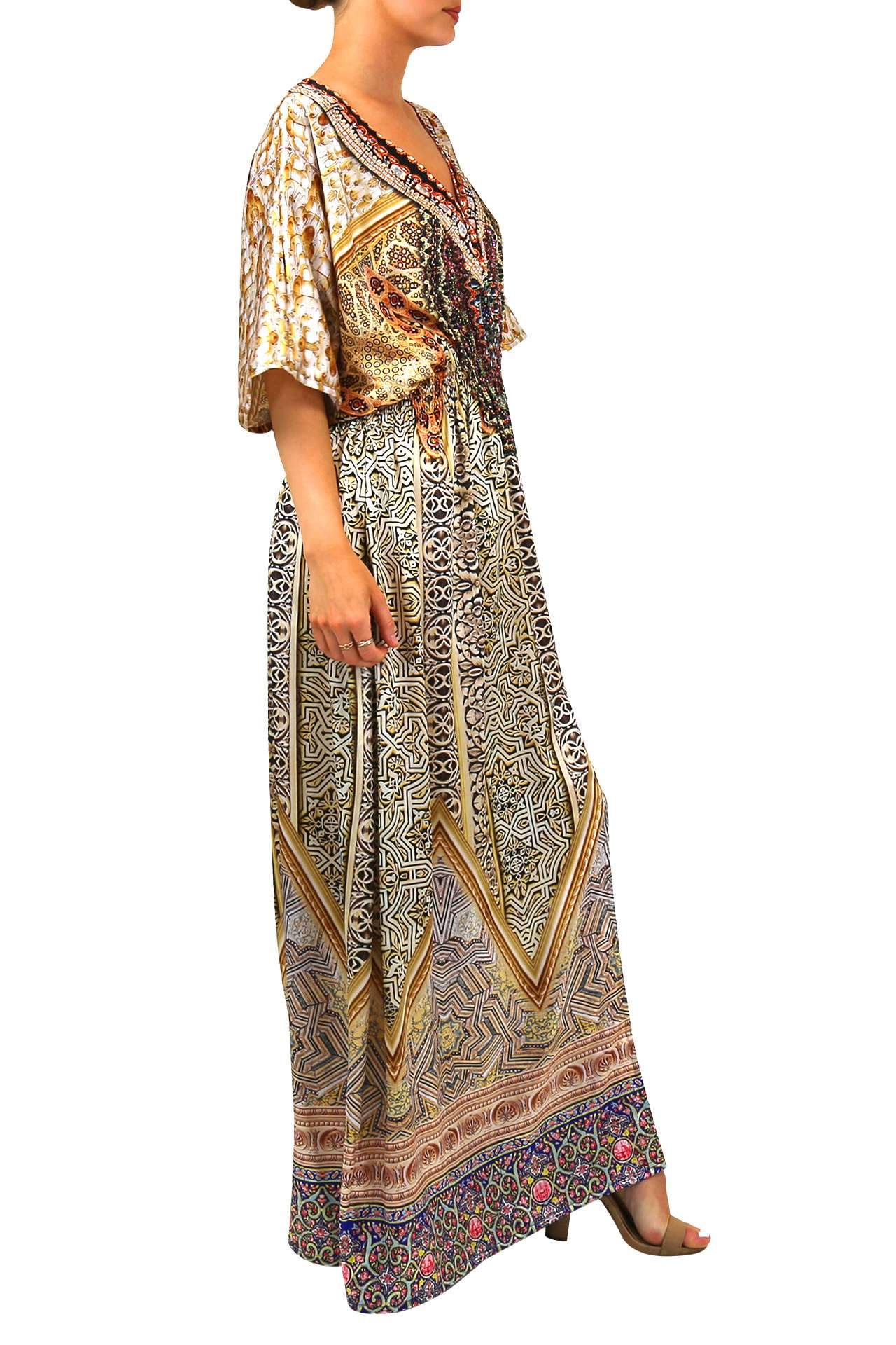 Printed-Designer-Long-Kaftan-Dress