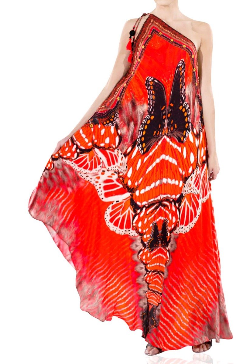 Printed-Red-Maxi-Dress-3-Ways-To-Wear