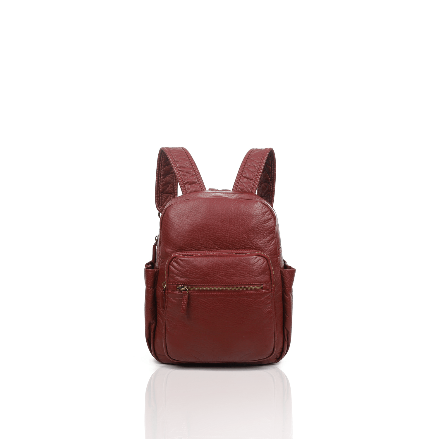 Pure-Leather-Backpack-In-Burgundy