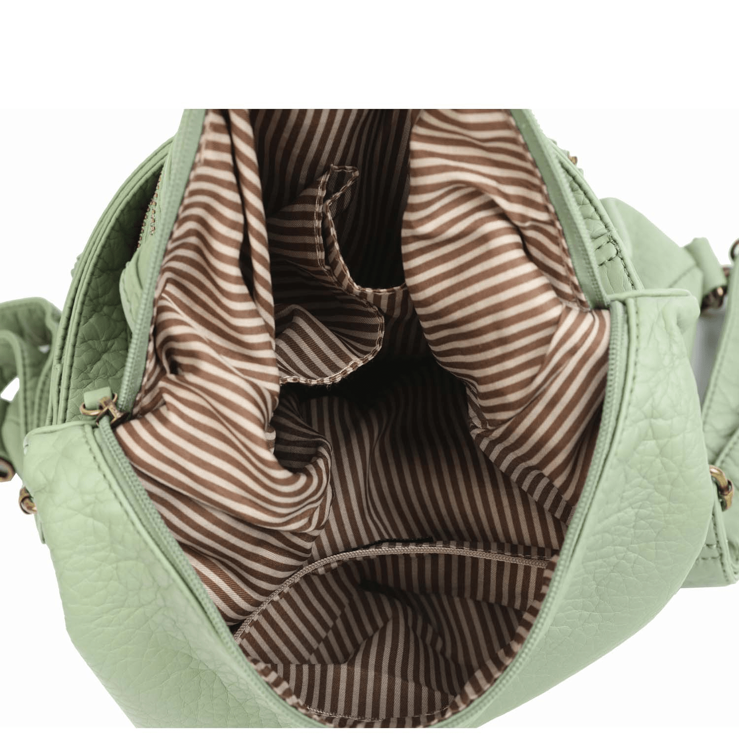 Crossbody Hobo Backpack In Seafoam Green - S'roushaa
