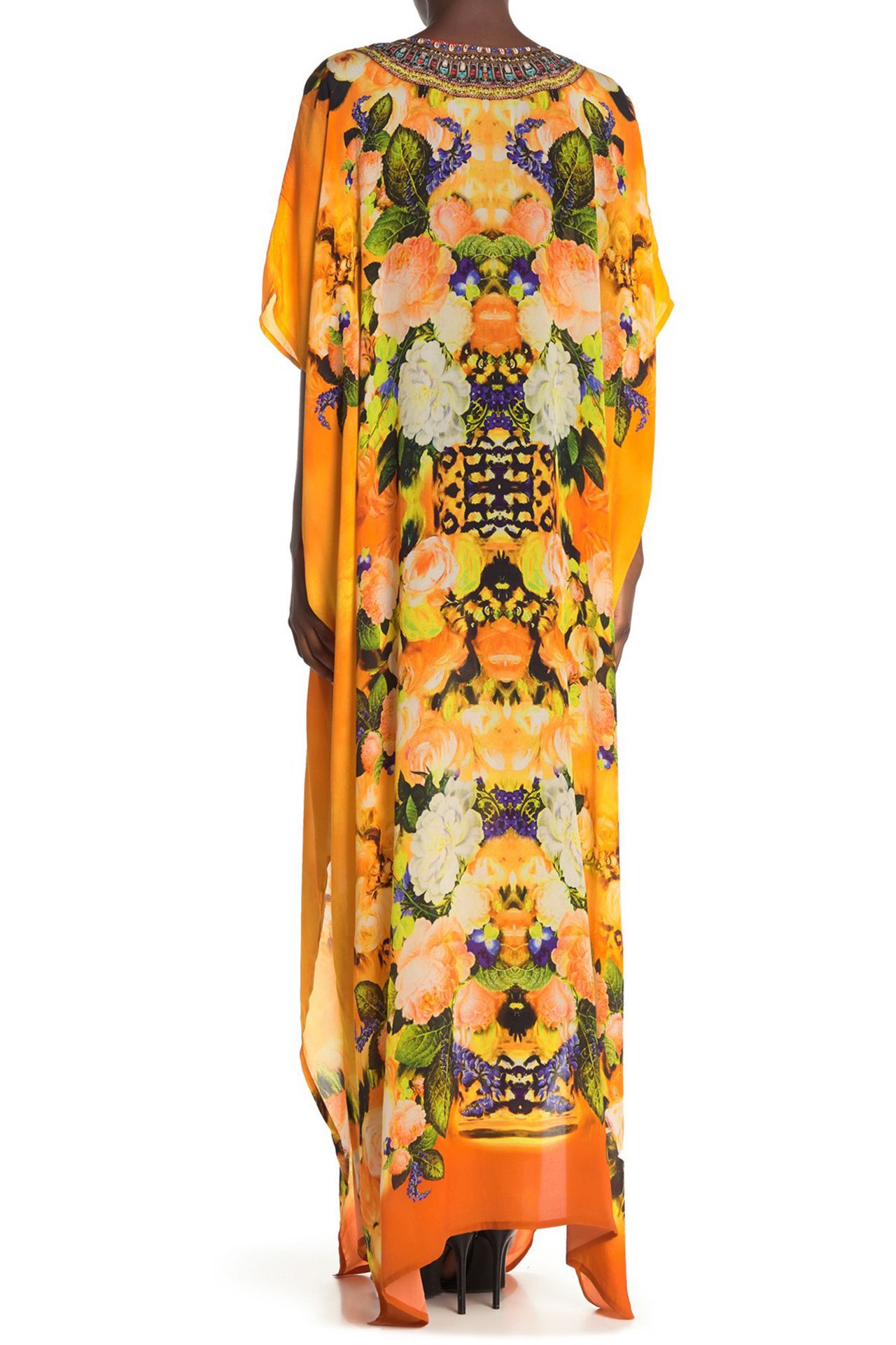 Yellow Long Caftan Dress - S'roushaa