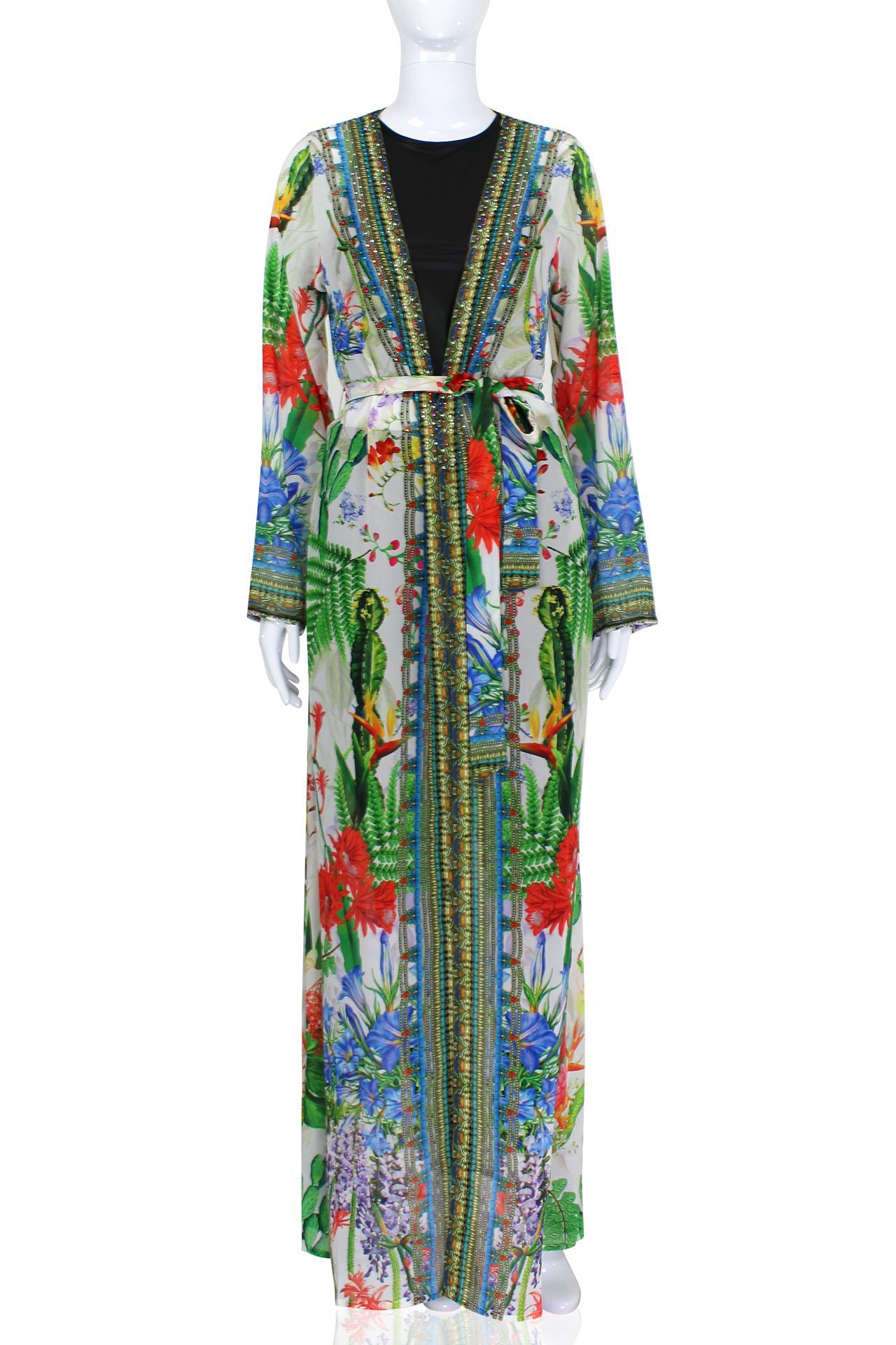 Long Duster in Floral Print - S'roushaa