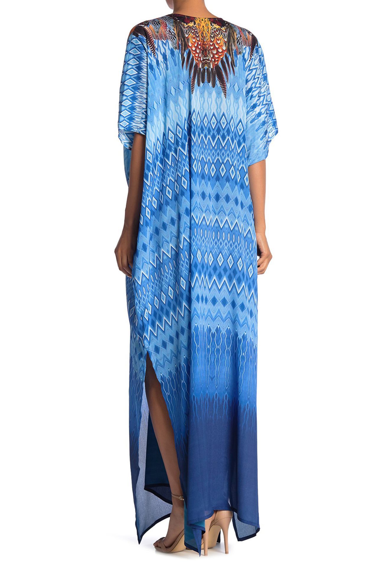 Blue Long Caftan Dress - S'roushaa